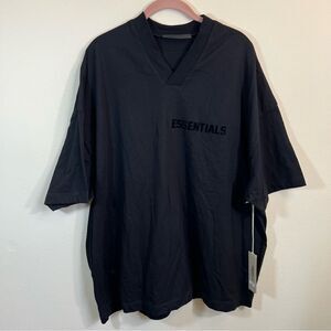 Essentials Fear of God Black Shirt V-Neck Men’s Medium NWT